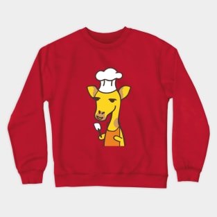 Funny chef giraffe Crewneck Sweatshirt